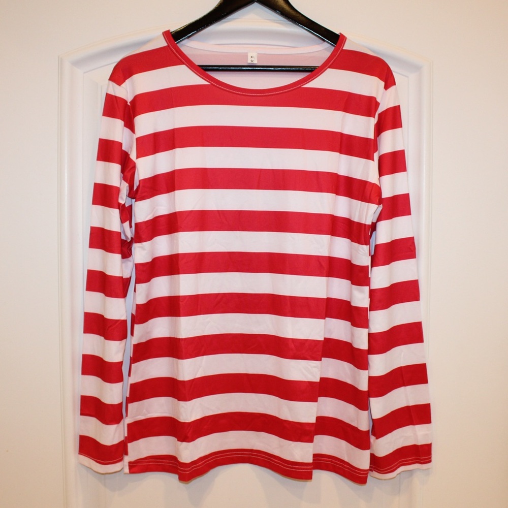 Red and white striped shirt (women’s XL) (NWOT)